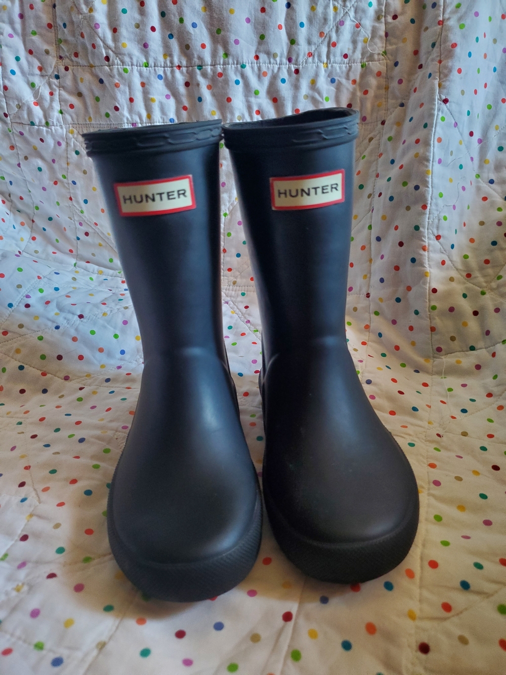 Hunter Kids Black Rain Boots - Classic Waterproof .